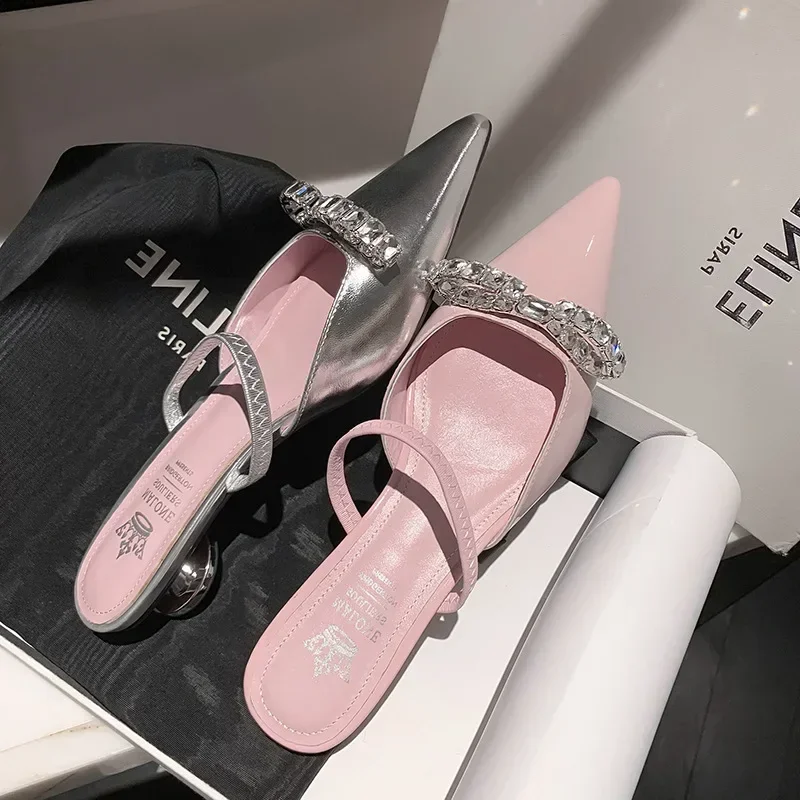 Women'S Shoes Clogs - Vrouwen Patent Roze Slippers Lente Zomer