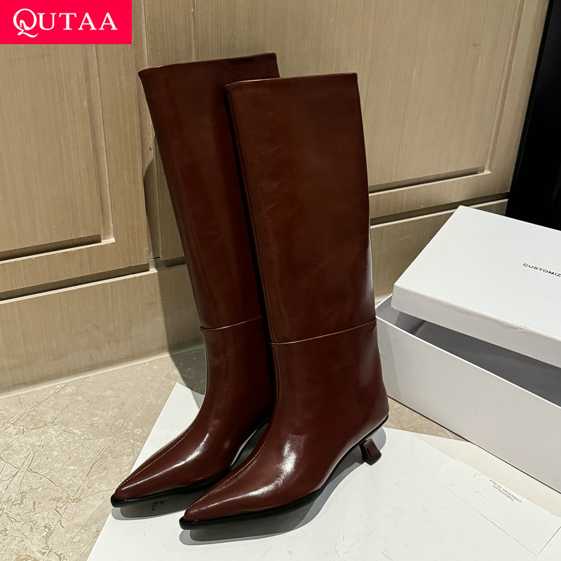 Knee High Boots Women - QUTAA Mode Nieuws Vrouwen Knie Hoge