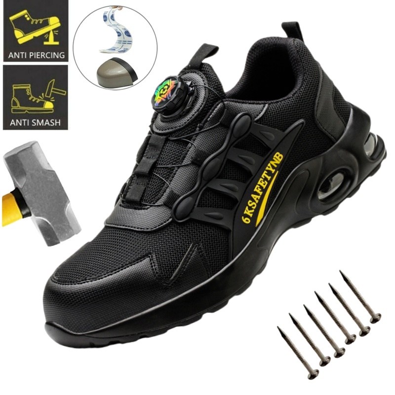 Women Shoes Tennis - Veiligheidsschoenen met draaibare knop, veiligheidsschoenen met
