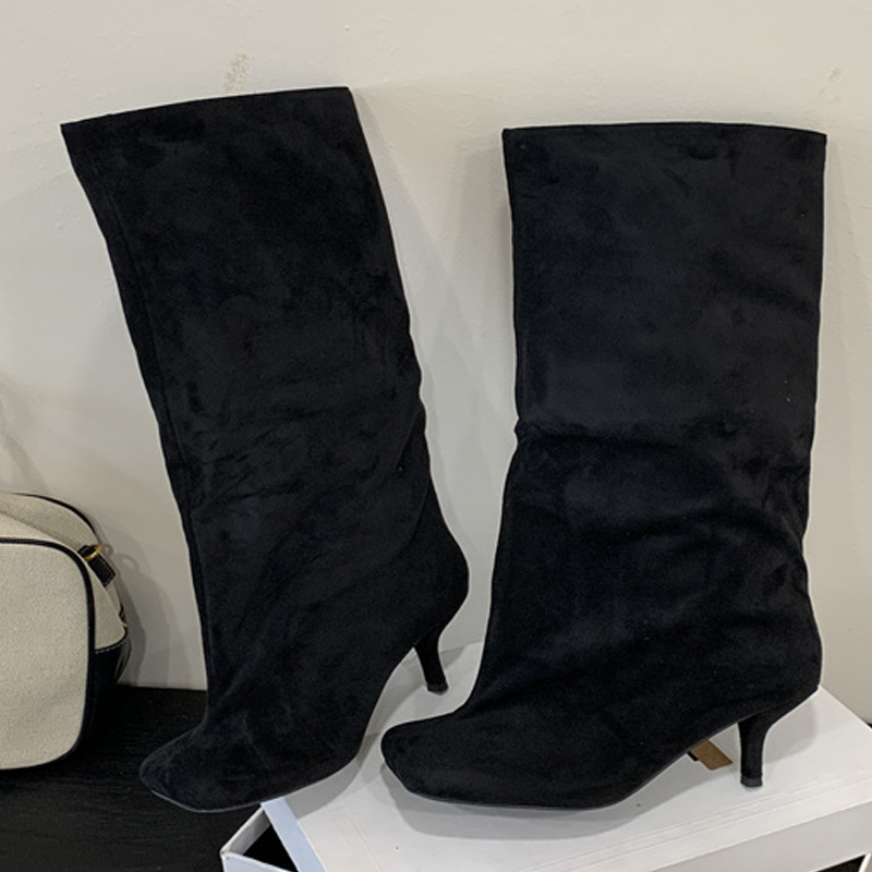 Knee High Boots Women - Winter Straat Punk Ronde Neus Vrouwen