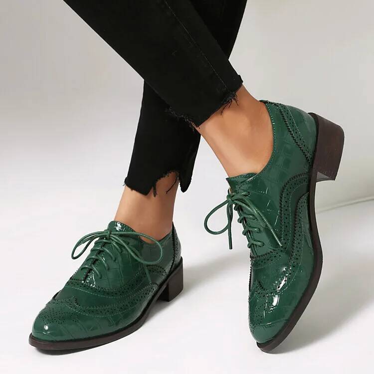 Oxford Lace Up Women - Lage hakken met veters Dames enkellaarsjes