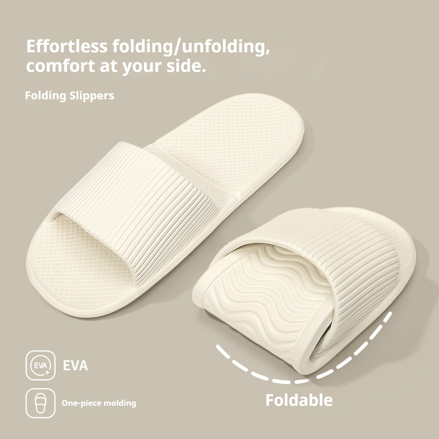 Mule Slip On - Eén geheel gevormde, opvouwbare slippers voor