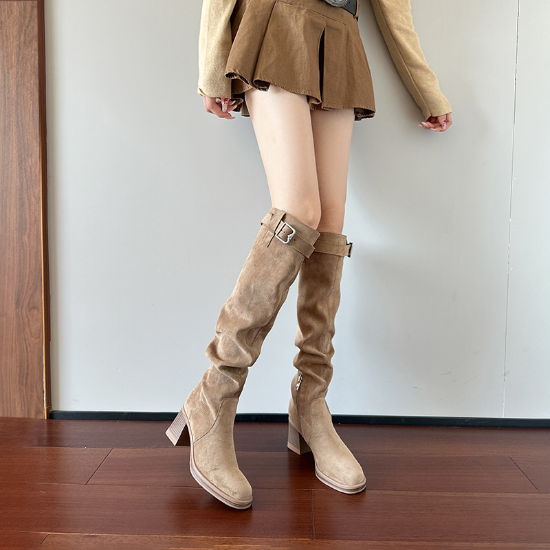 Sock Boot Women - Kniehoge laarzen met hoge hakken voor