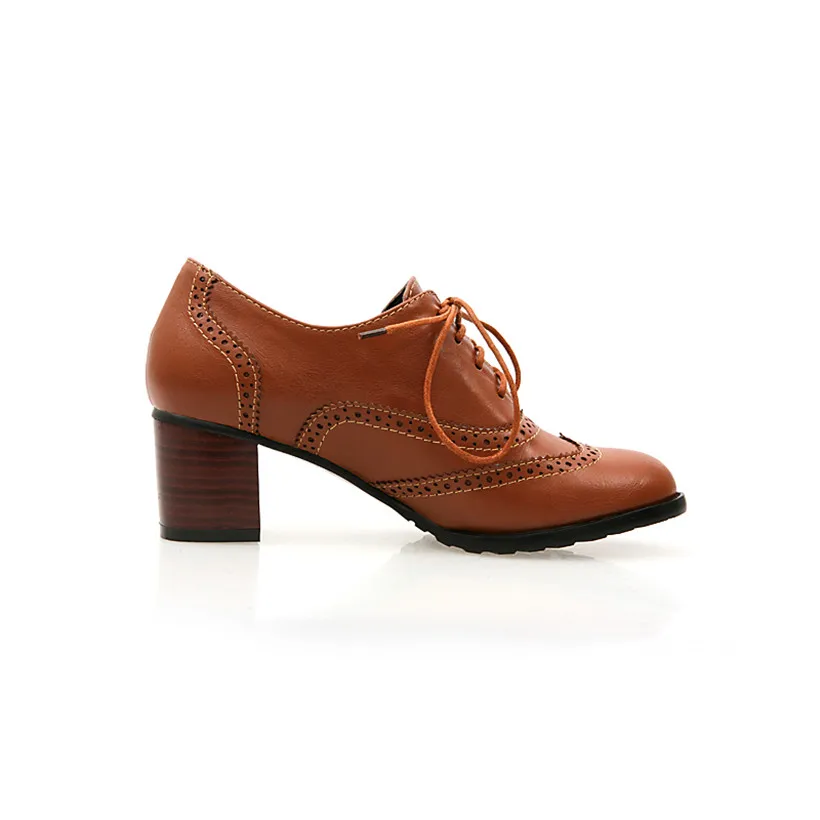 Britse dames Oxfords hoge blok - Oxford Lace Up Women recensie en prijs