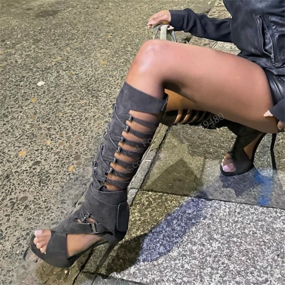 Gladiator Hollow Belt Buckle K - Knee High Boots Women recensie en prijs
