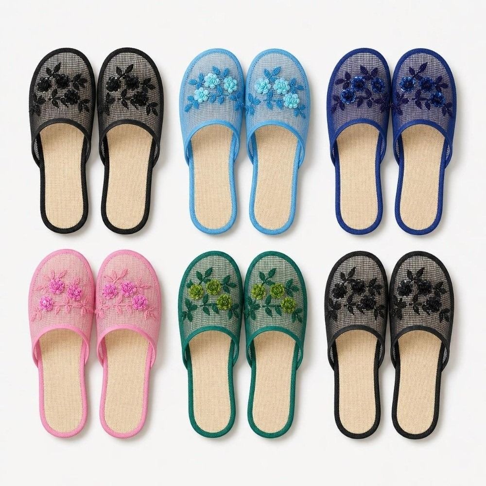 Casual bloemenborduurwerk mesh - Mule Slip On recensie en prijs