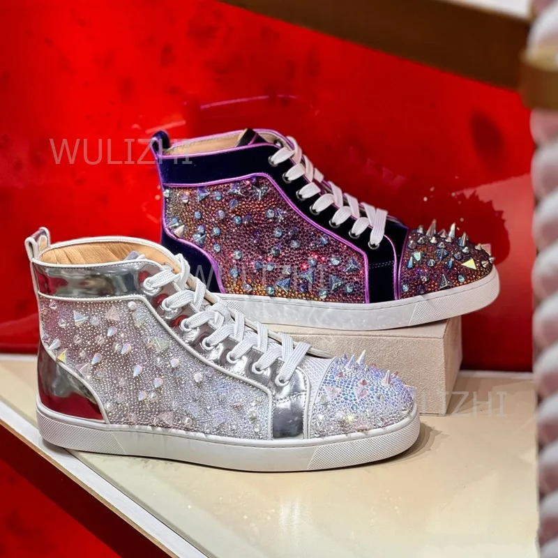 Donkerpaarse kristallen rivet  - Women Shoes Tennis recensie en prijs