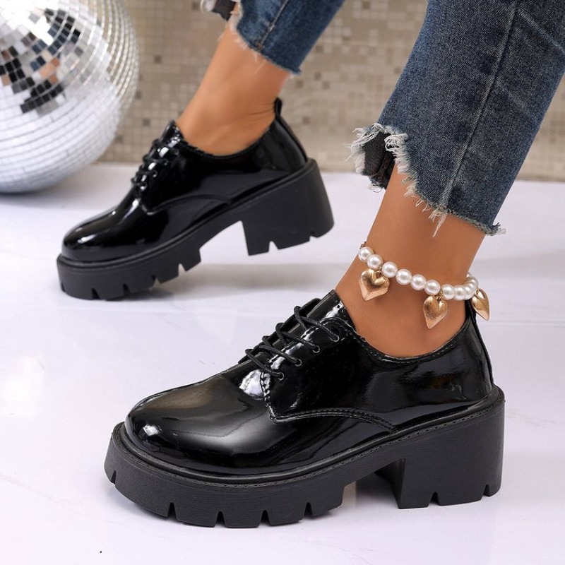 2026 Nieuwe Dames Lente Zwarte - Oxford Lace Up Women recensie en prijs