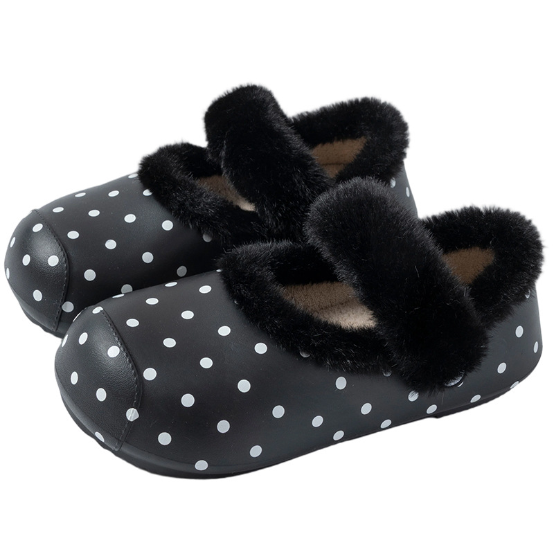 Zachte zwarte polkadot klompen - Women'S Shoes Clogs recensie en prijs