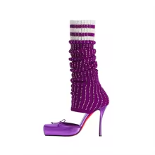 Butterfly-Kont vierkante teen  - Knee High Boots Women recensie en prijs
